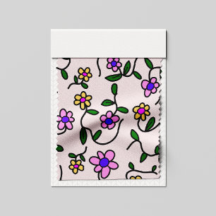 Farbenfrohe Blumen, florales Muster, Grünpflanzen, Stoff