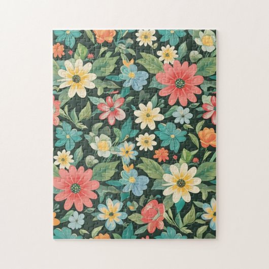 Farbenfrohe Blumen-/Frühlings- Puzzle (Vertikal)
