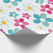 Farbenfrohe Blumen Geschenkpapier (Ecke)