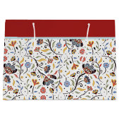 Farbenfrohe Blumen große Geschenktasche Geschenktüte (Vorderseite)