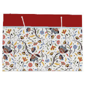 Farbenfrohe Blumen große Geschenktasche Geschenktüte (Rückseite)