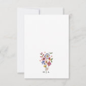 Farbenfrohe Blumen-Hochzeitkarte RSVP Karte (Rückseite)