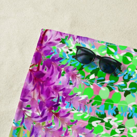 Farbenfrohe Blumen Strandtuch (Beispiel)