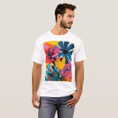 Farbenfrohe Blumen T-Shirt (Vorne ganz)
