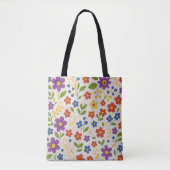 Farbenfrohe Blumen-Tasche Tasche (Vorderseite)