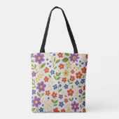 Farbenfrohe Blumen-Tasche Tasche (Rückseite)