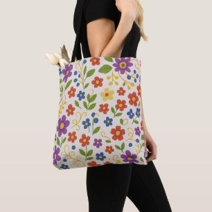 Farbenfrohe Blumen-Tasche Tasche