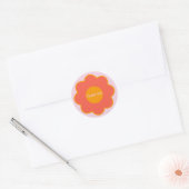 Farbenfrohe Blumen-Typografie Runder Aufkleber (Umschlag)