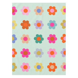 Farbenfrohe Blumen Vintage-Blumenmuster Tischdecke