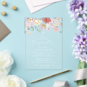 Farbenfrohe Blumen, Wildblumen, Boho, Konfirmation Acryleinladungen (In Situ (Hochzeit))