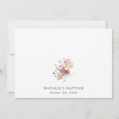 Farbenfrohe Blumen, Wildblumen, Boho, Taufe Einladung (Rückseite)