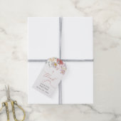 Farbenfrohe Blumen, Wildblumen, Boho, Taufe Geschenkanhänger (Mit Garn)