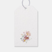 Farbenfrohe Blumen, Wildblumen, Boho, Taufe Geschenkanhänger (Rückseite)