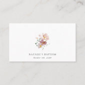 Farbenfrohe Blumen, Wildblumen, Boho, Taufe Platzkarte (Rückseite)