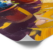 Farbenfrohe Blumenallee im Frühling Poster (Ecke)