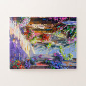 Farbenfrohe Blumenallee im Frühling Puzzle (Horizontal)