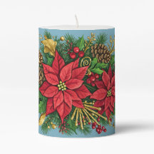 Farbenfrohe Blumenanordnung für Weihnachten