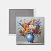 Farbenfrohe Blumenarrangements Magnet (Vorderseite/Rückseite)