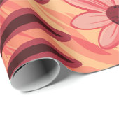 Farbenfrohe Blumenblicke auf warmen Tones im Hinte Geschenkpapier (Rolleneckpunkt)