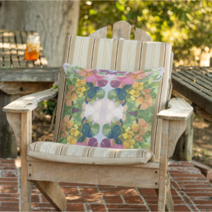 Farbenfrohe Blumenblüten Wasserfarben Muster Maler Kissen
