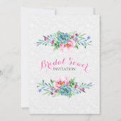 Farbenfrohe Blumenbouquet Einladung (Rückseite)