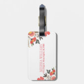 Farbenfrohe BlumenBouquet Gepäckanhänger (Rückseite vertikal)