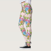 Farbenfrohe BlumenBouquet Leggings - Lebhafte Bota (Links)