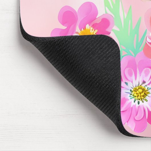 Farbenfrohe BlumenBouquet Mousepad (Ecke)