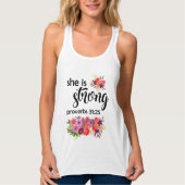 Farbenfrohe BlumenBouquet | Sie ist stark Tank Top (Vorderseite)