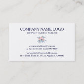 Farbenfrohe Blumenbouquet Visitenkarte (Rückseite)