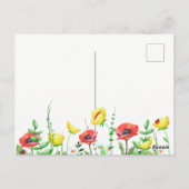 Farbenfrohe Blumenbrille Moderne Typografie Beste Postkarte (Rückseite)