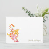 Farbenfrohe Blumenbrunch Brause Dusche Dankeskarte (Stehend Vorderseite)