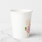 Farbenfrohe Blumenbrunch Brause Dusche Pappbecher (Rechts)