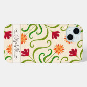 Farbenfrohe Blumendach Sonnenblumenmuster Niedlich Case-Mate iPhone Hülle (Rückseite (Horizontal))