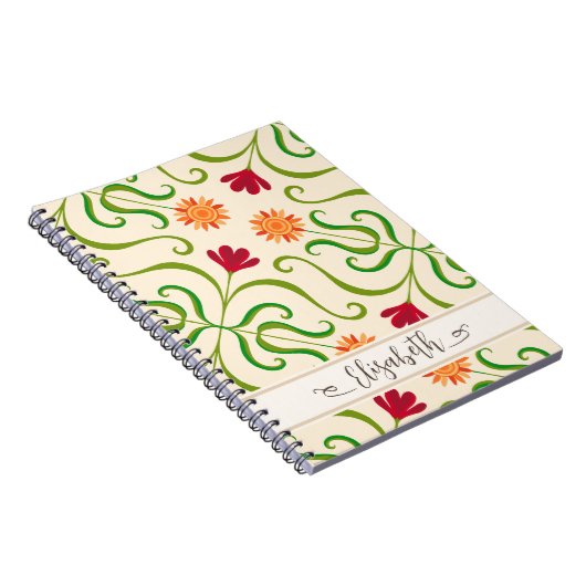 Farbenfrohe Blumendach Sonnenblumenmuster Niedlich Notizblock (Rechte Seite)