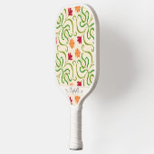 Farbenfrohe Blumendach Sonnenblumenmuster Niedlich Pickleball Schläger (Links)