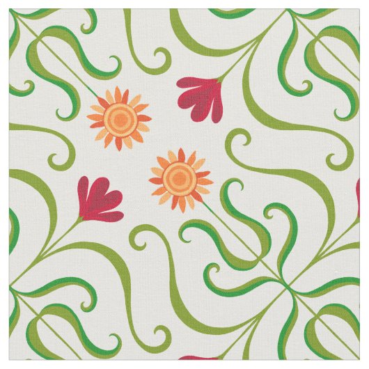 Farbenfrohe Blumendach Sonnenblumenmuster Niedlich Stoff (Nahaufnahme)