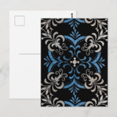 Farbenfrohe Blumendesign Postkarte (Vorne/Hinten)