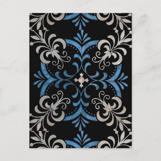 Farbenfrohe Blumendesign Postkarte (Vorderseite)