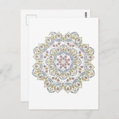 Farbenfrohe Blumendesign Postkarte (Vorne/Hinten)