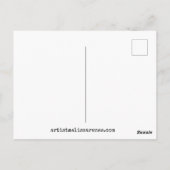 Farbenfrohe Blumendesign Postkarte (Rückseite)