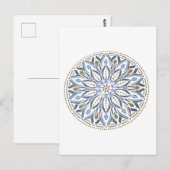Farbenfrohe Blumendesign Postkarte (Vorne/Hinten)