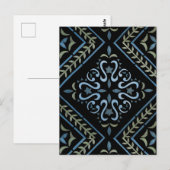 Farbenfrohe Blumendesign Postkarte (Vorne/Hinten)