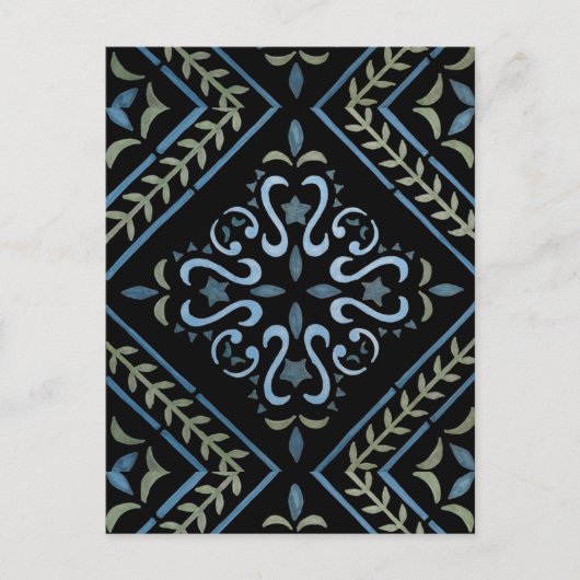 Farbenfrohe Blumendesign Postkarte (Vorderseite)