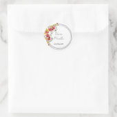 Farbenfrohe Blumendhi Gefallen Aufkleber (Tasche)
