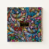 Farbenfrohe Blumendoodles Sketchbook Spirituosen-N Notizblock (Rückseite)