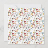 Farbenfrohe Blumendusche Einladung (Rückseite)