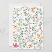 Farbenfrohe Blumendusche Einladung - neutral (Rückseite)