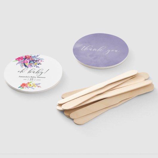 Farbenfrohe Blumendusche Fächer (Non-assembled)