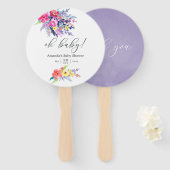 Farbenfrohe Blumendusche Fächer (Vorne und Hinten)